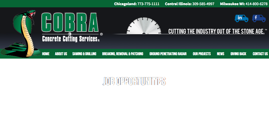 Experienced Concrete Cutting, Sawing &amp; Core Drilling All